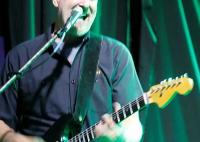 Guitar and vocals in a live show